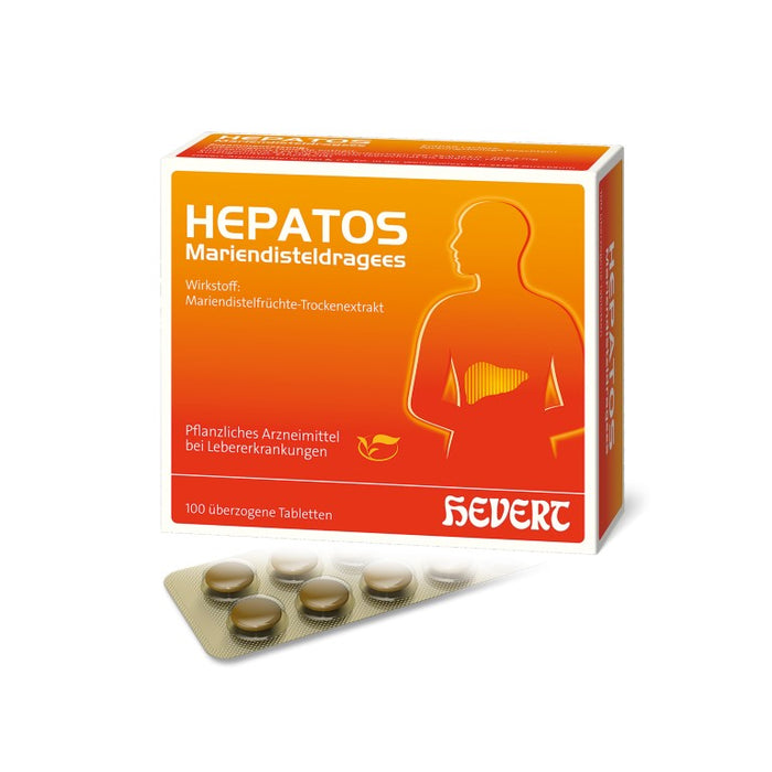 HEPATOS Mariendisteldragees Hevert, 100 pc Tablettes