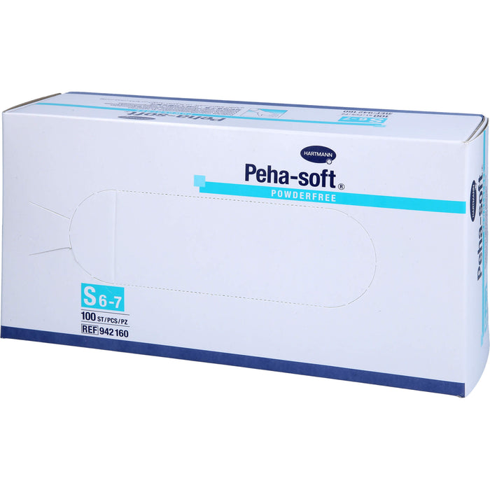 Peha-soft powderfree aus Latex Untersuchungshandschuhe Gr. S 6 - 7, 100 pcs. Gloves