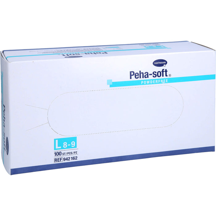 Peha-soft puderfreie Untersuchungshandschuhe Gr. L 8 - 9, 100 pcs. Gloves