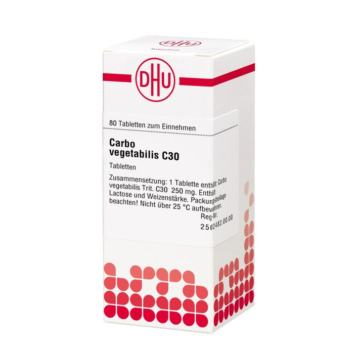 DHU Carbo vegetabilis C30 Tabletten, 80 St. Tabletten