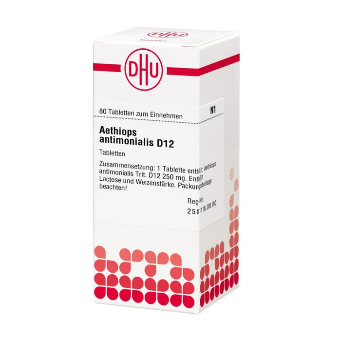 DHU Aethiops antimonialis D12 Tabletten, 80 pcs. Tablets