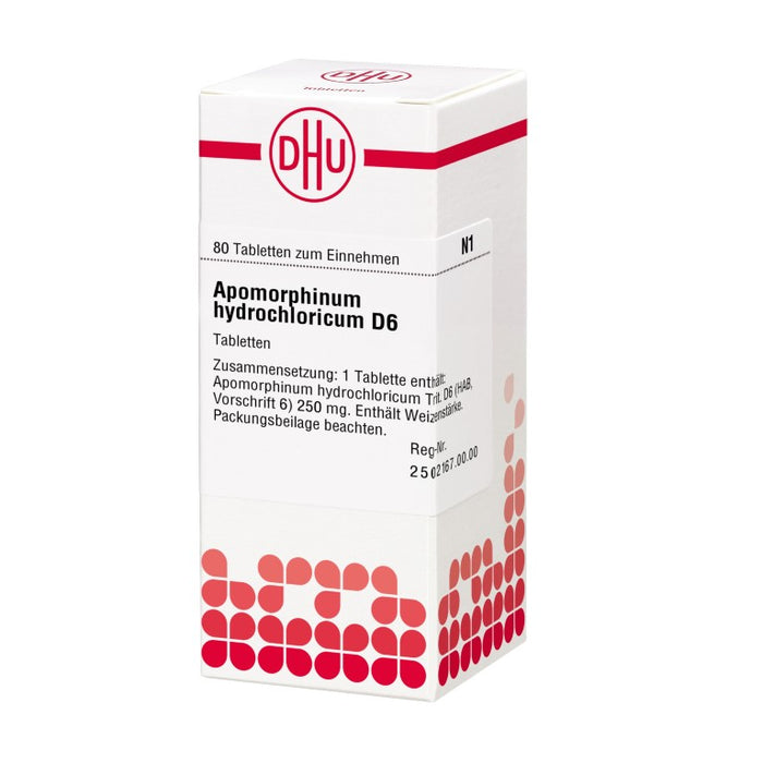 DHU Apomorphinum hydrochloricum D6 Tabletten, 80 pcs. Tablets