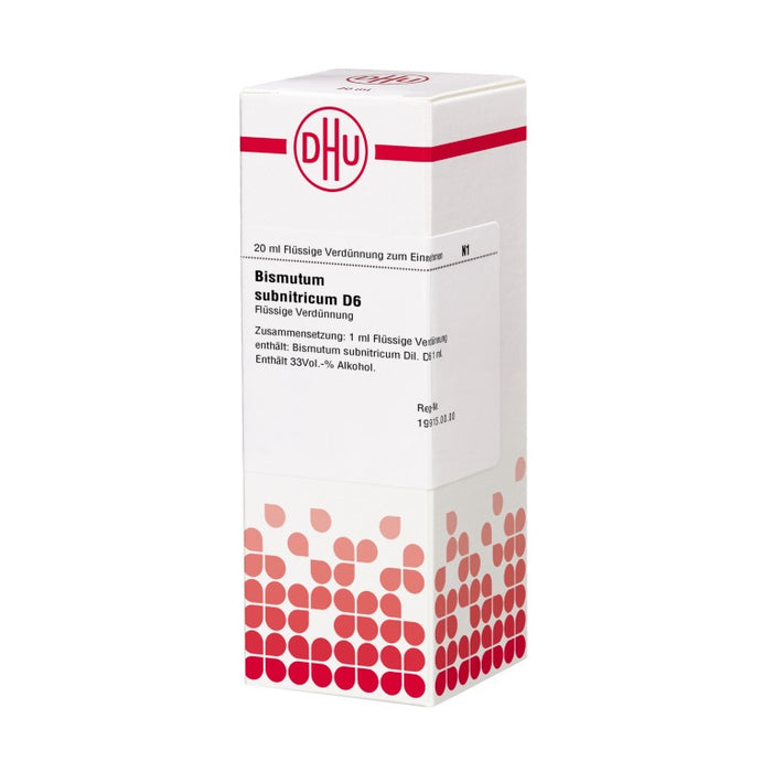 Bismutum subnitricum D6 DHU Dilution, 20 ml Lösung