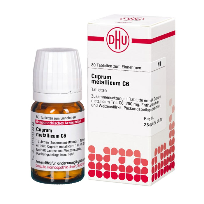 DHU Cuprum metallicum C6 Tabletten, 80 pc Tablettes