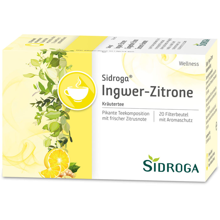 Sidroga Wellness Ingwer-Zitrone Tee, 20 pc Sac filtrant