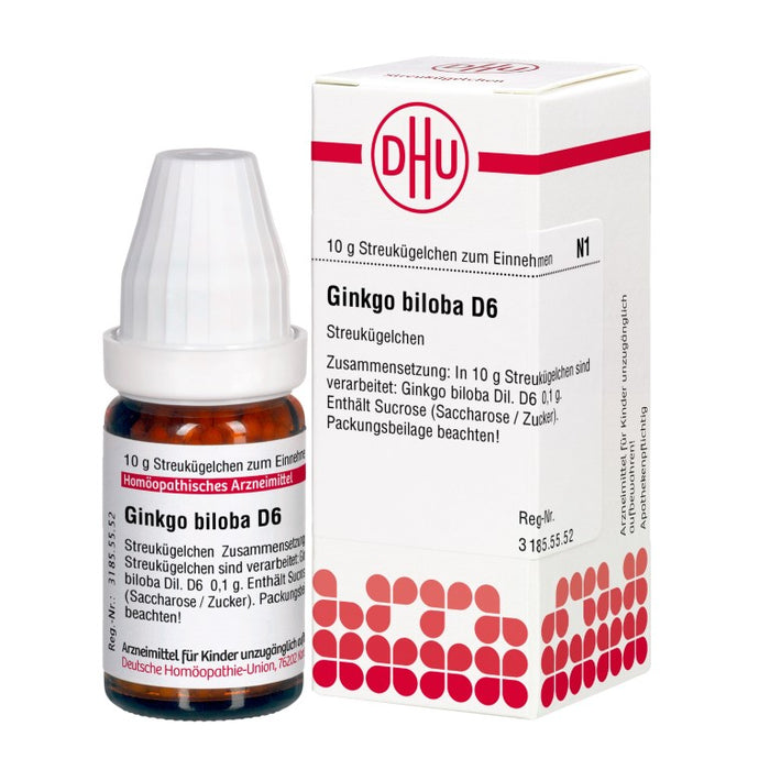 DHU Ginkgo biloba D6 Streukügelchen, 10 g Globules