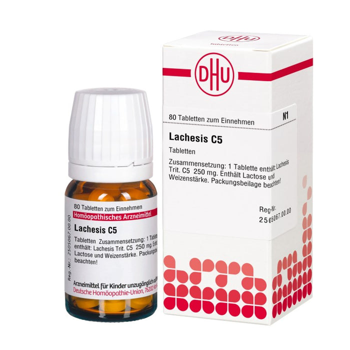 DHU Lachesis C5 Tabletten, 80 St. Tabletten