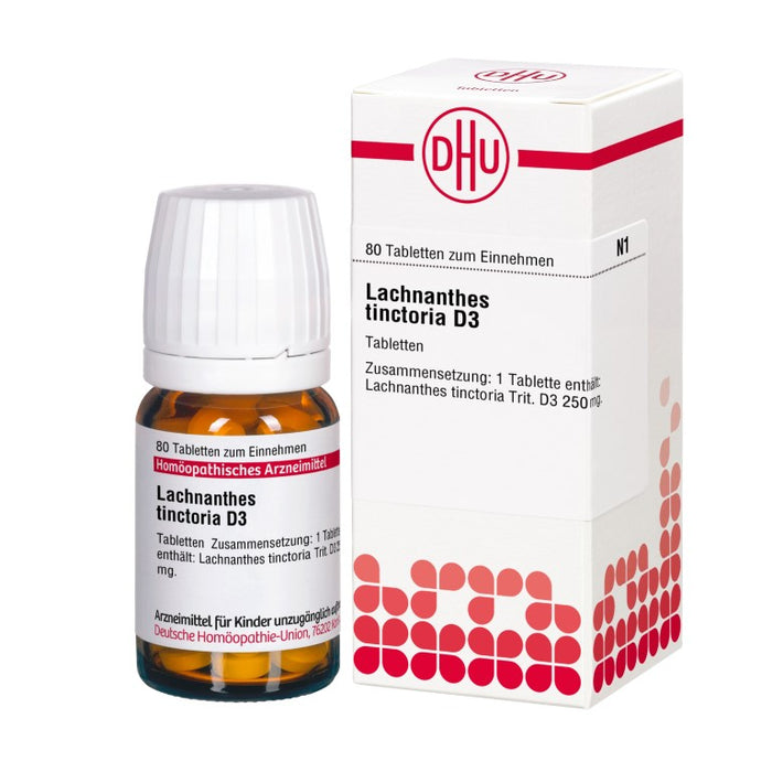 Lachnanthes tinctoria D3 DHU Tabletten, 80 St. Tabletten