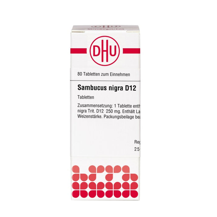 Sambucus nigra D12 DHU Tabletten, 80 St. Tabletten