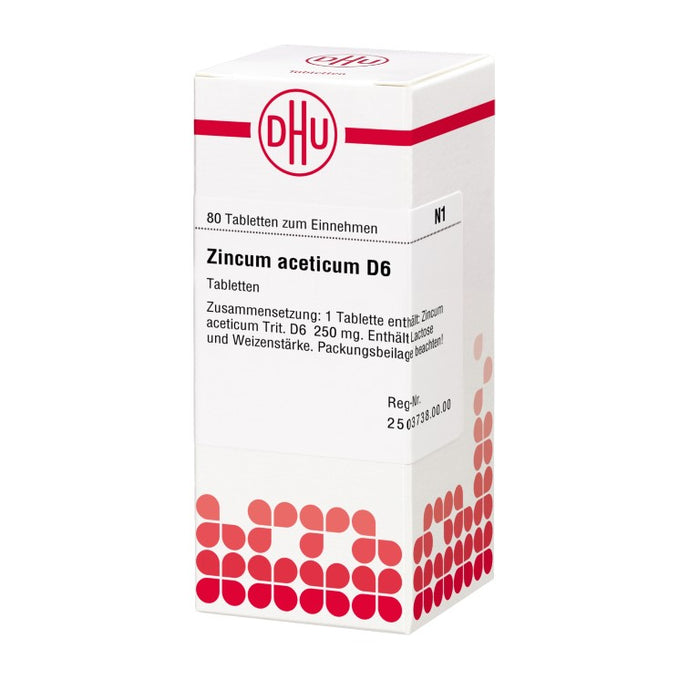 DHU Zincum aceticum D6 Tabletten, 80 St. Tabletten