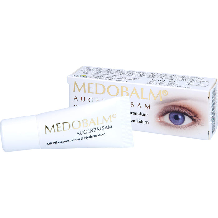 Medobalm Augenbalsam bei Tränensäcken, geschwollenen Lidern und Augenfältchen, 15 ml Cream