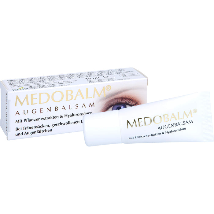 Medobalm Augenbalsam bei Tränensäcken, geschwollenen Lidern und Augenfältchen, 15 ml Crème