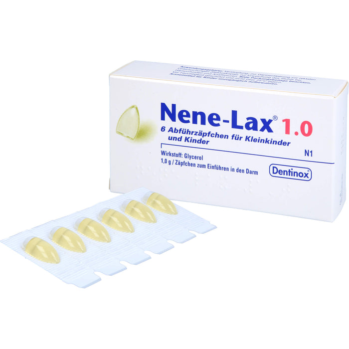 Nene-Lax 1.0 Abführzäpfchen für Kleinkinder und Kinder, 6 pc Suppositoires