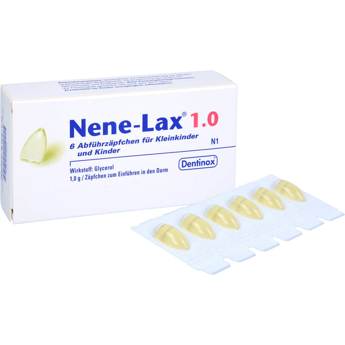 Nene-Lax 1.0 Abführzäpfchen für Kleinkinder und Kinder, 6 pc Suppositoires