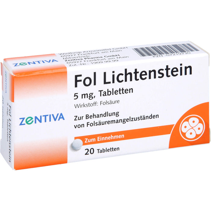 Fol Lichtenstein, 5 mg, Tabletten, 20 St TAB