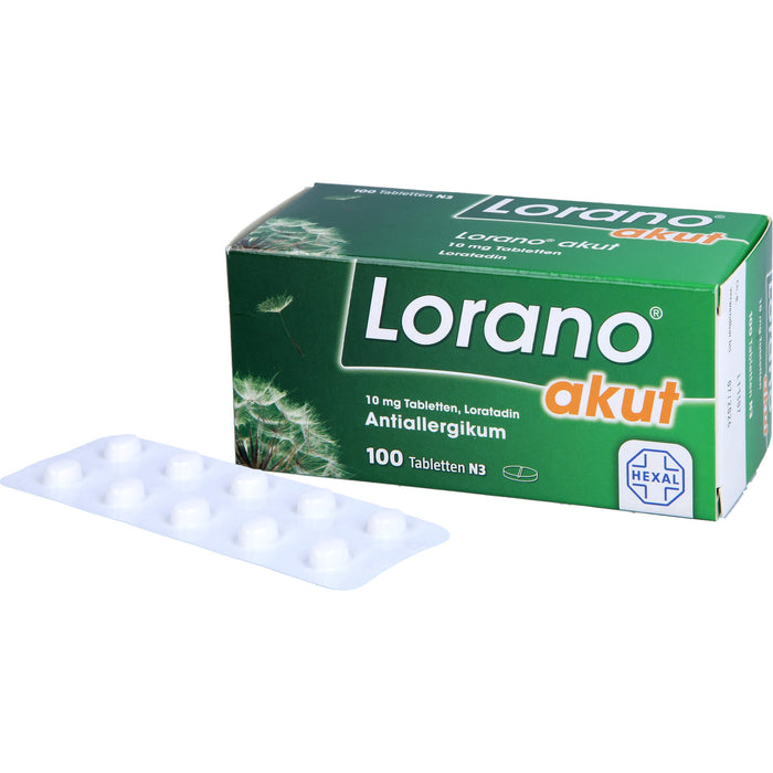 Lorano akut Tabletten, 100 pc Tablettes