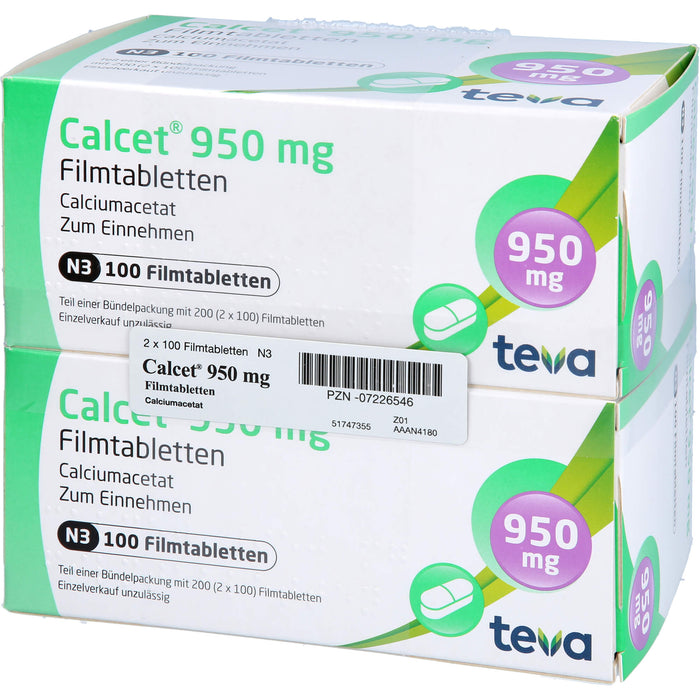 Calcet 950 mg Filmtabletten, 200 St FTA