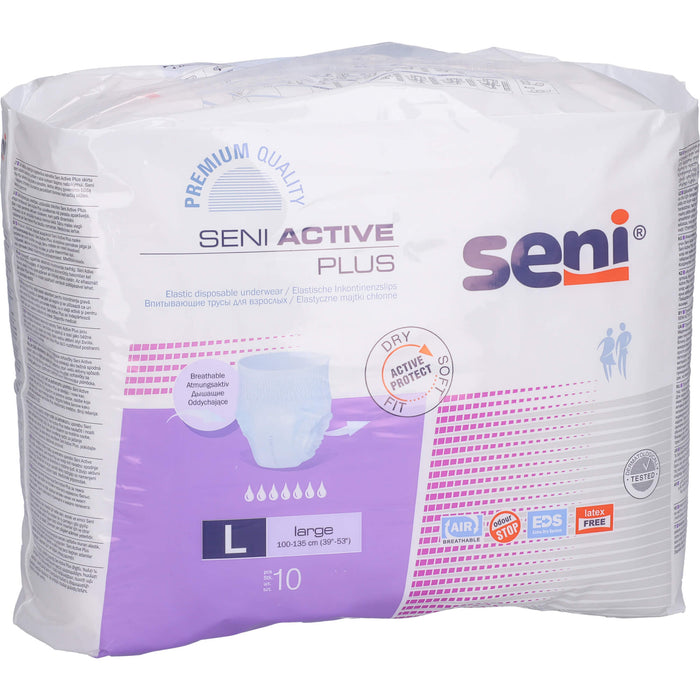 Seni Active Plus Large elastische Inkontinenzslips, 10 pc Pantalons