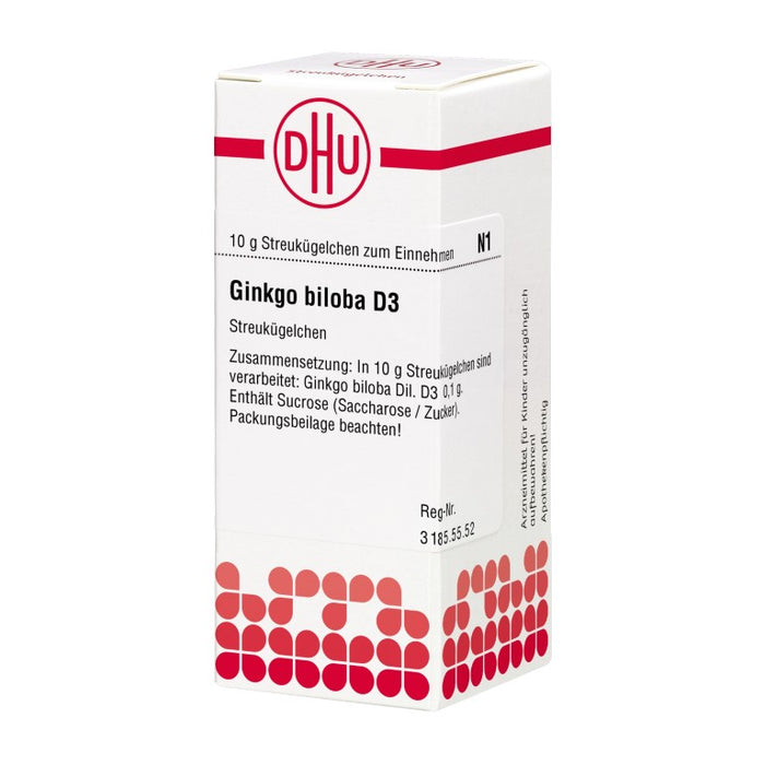 Ginkgo biloba D3 DHU Globuli, 10 g Globuli