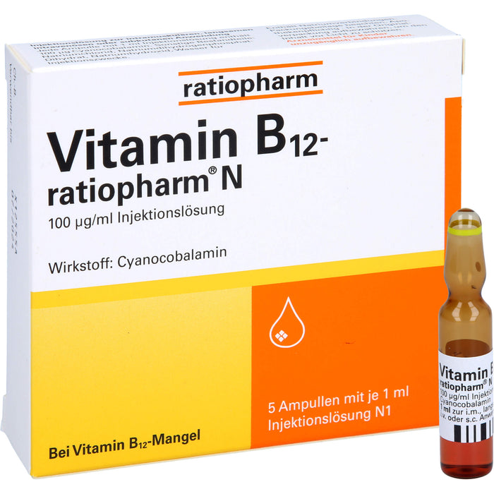 Vitamin-B12-ratiopharm N Ampullen zur Injektion, 5 pcs. Ampoules