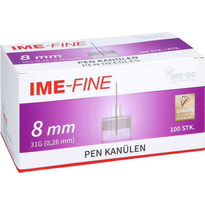 IME-FINE Universal 31G/8mm Pen Kanülen, 100 St KAN