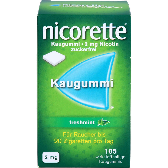 nicorette Kaugummi freshmint 2 mg Reimport Pharma Gerke, 105 pcs. Chewing gum