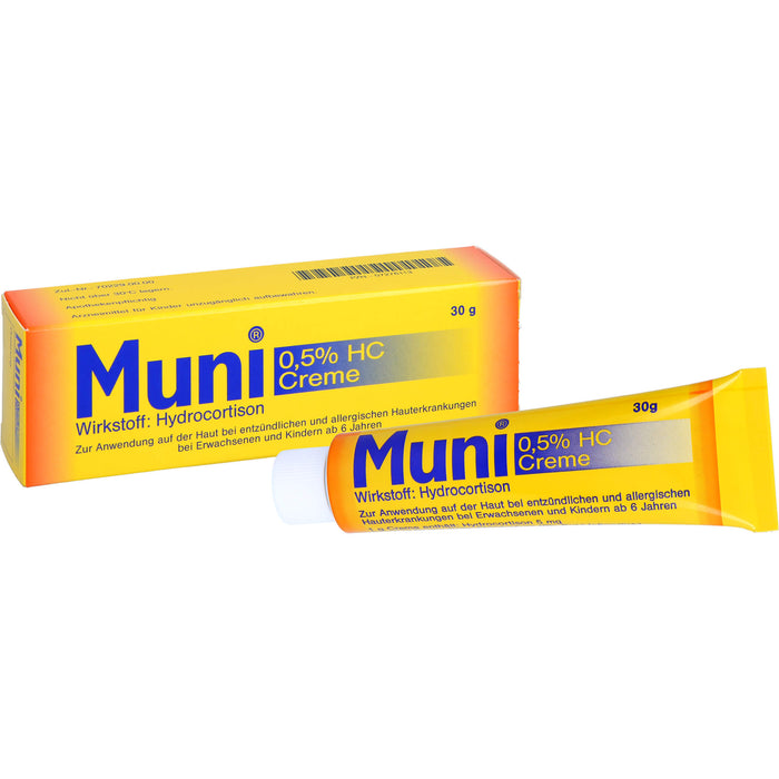 Muni 0,5% HC Creme bei entzündlichen und allergischen Hauterkrankungen, 30 g Creme