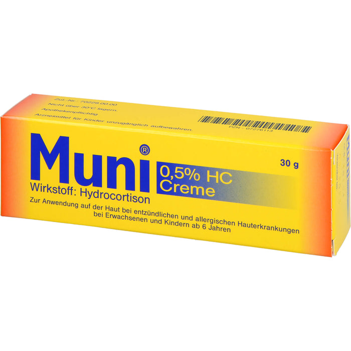 Muni 0,5% HC Creme bei entzündlichen und allergischen Hauterkrankungen, 30 g Crème