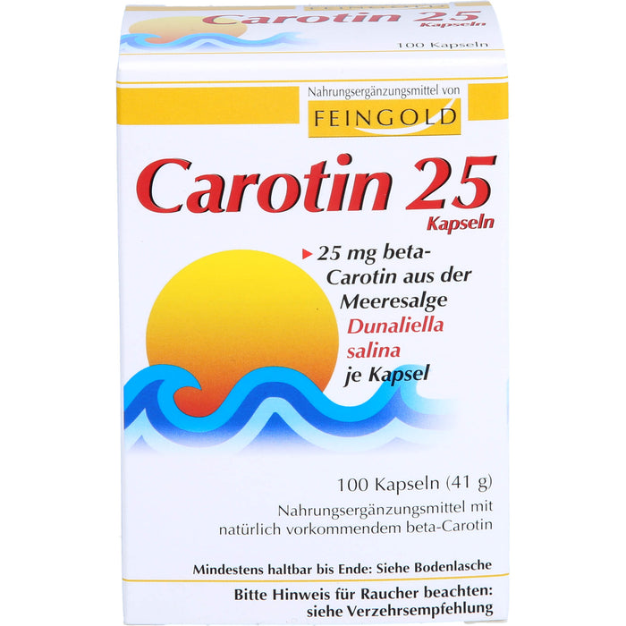 FEINGOLD Carotin 25 mg Kapseln, 100 pcs. Capsules