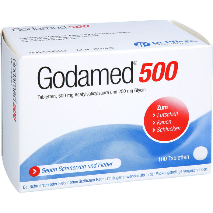 Godamed 500 Tabletten gegen Schmerzen und Fieber, 100 pcs. Tablets