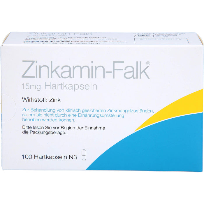 Zinkamin-Falk 15 mg Hartkapseln, 100 pc Capsules