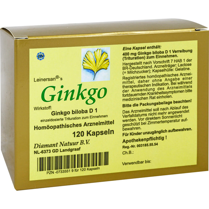 Ginkgo Diamant Natuur Kaps., 120 St KAP