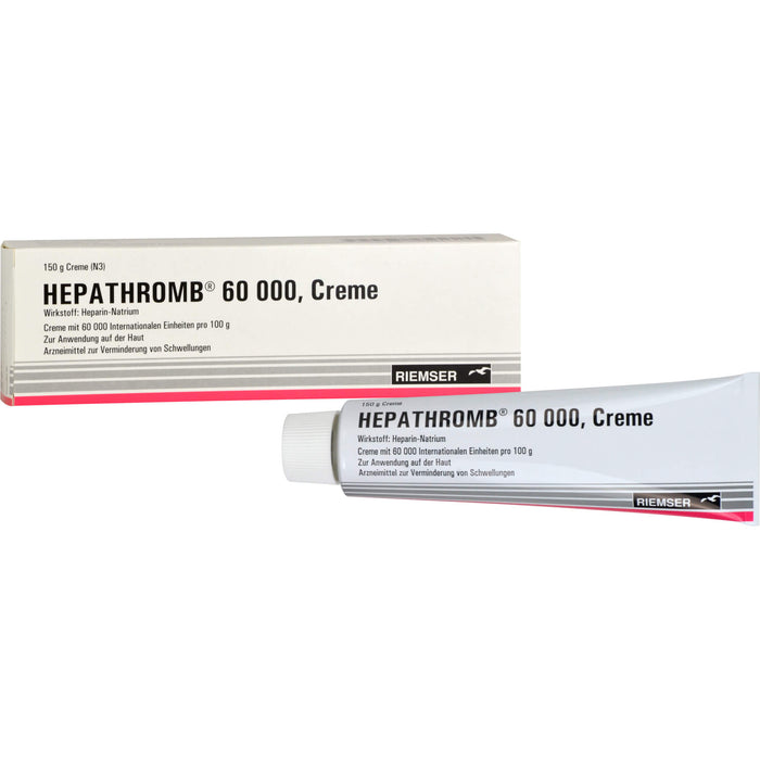 RIEMSER Hepathromb 60 000 Creme zur Verminderung von Schwellungen, 150 g Cream