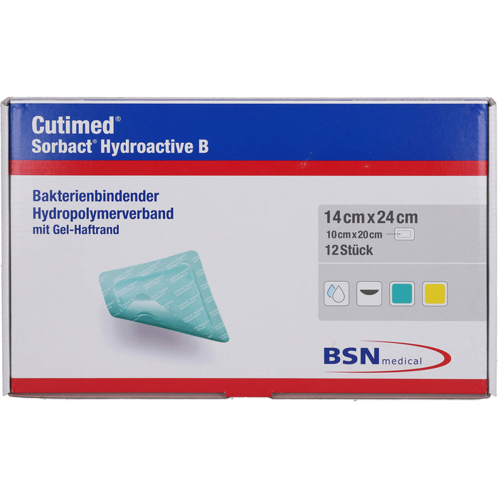 Cutimed Sorbact Hydroactive B 14x24cm, 12 St KOM