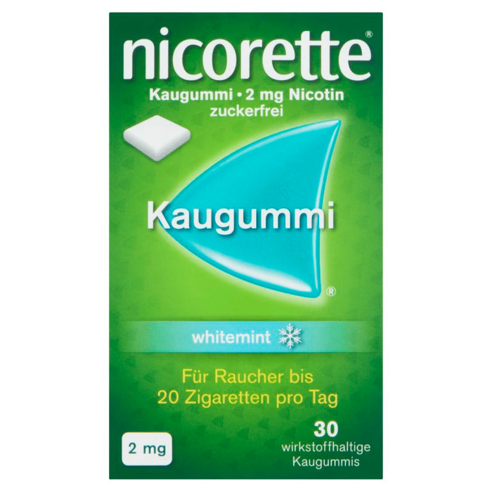 Nicorette whitemint 2 mg Kaugummi, 30 St. Kaugummi