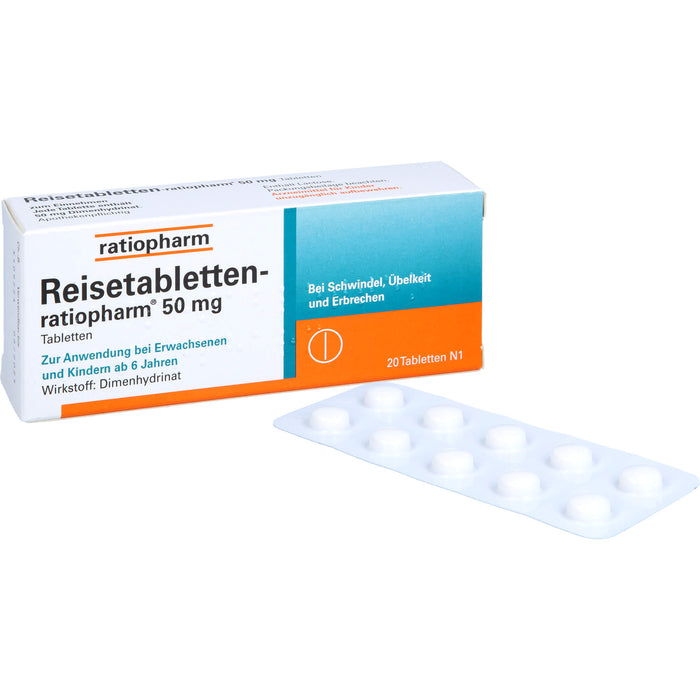 Reisetabletten-ratiopharm, 20 St. Tabletten