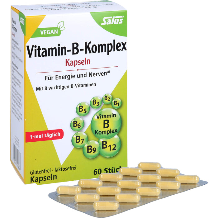 Salus Vitamin-B-Komplex Kapseln für Energie und Nerven, 60 St. Kapseln