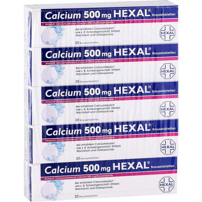 Calcium 500 mg HEXAL Brausetabletten, 100 pc Tablettes