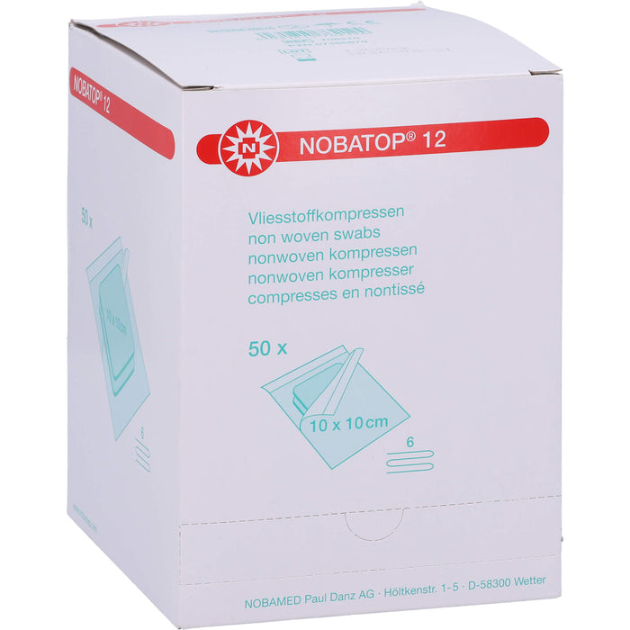 NOBATOP 12 10x10CM 5 STERILE KOMPRESSEN PRO SET, 50X2 St KOM