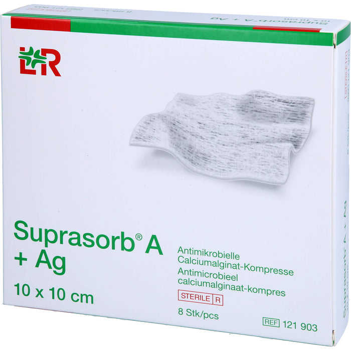 Suprasorb A + Ag Calciumalginat-Kompresse, 8 St KOM