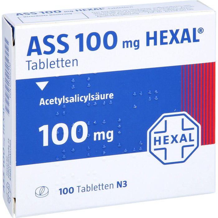 ASS 100 mg HEXAL Tabletten, 100 pcs. Tablets