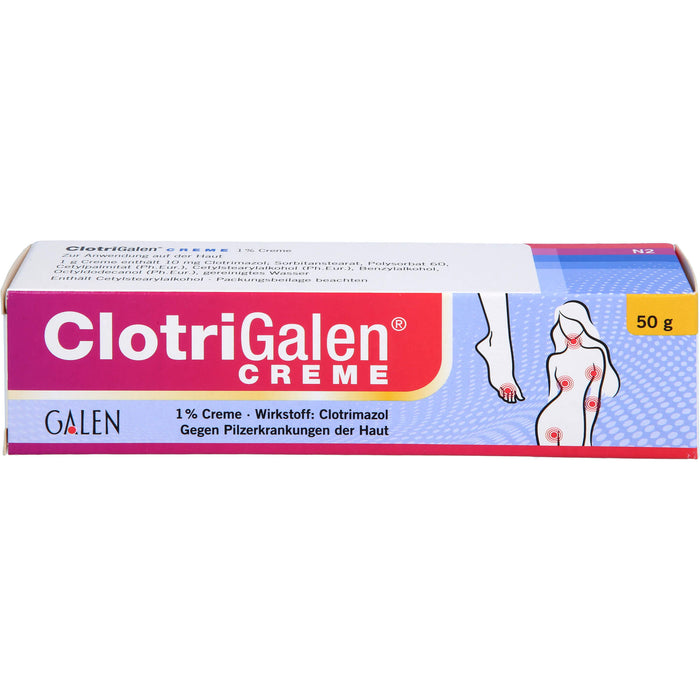 Clotrigalen Creme zur Behandlung von Pilzinfektionen der Haut, 50 g Crème