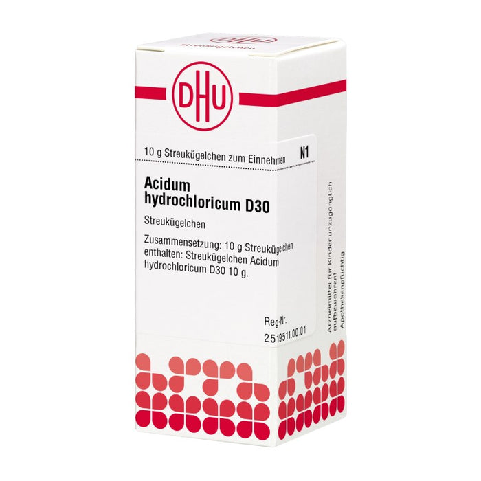 DHU Acidum hydrochloricum D30 Streukügelchen, 10 g Globules