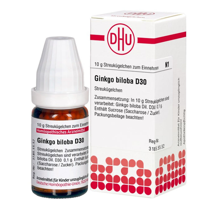 Ginkgo biloba D30 DHU Globuli, 10 g Globuli