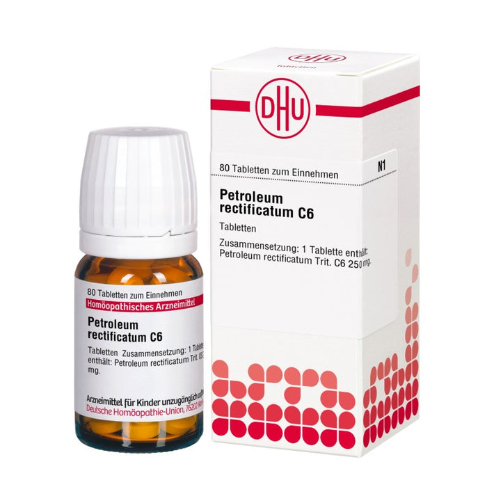 Petroleum rectificatum C6 DHU Tabletten, 80 St. Tabletten