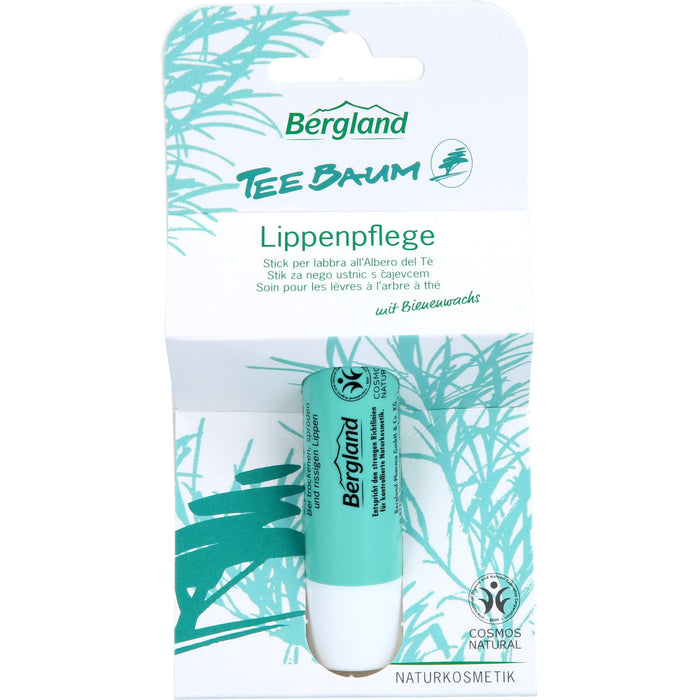 Bergland Teebaum Lippenpflege Stick, 1 pc Plume