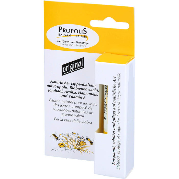 Propolis Lippenbalsam zur Pflege der Lippen und auch für kleinere, gereizte Hautpartien, 10 ml Cream