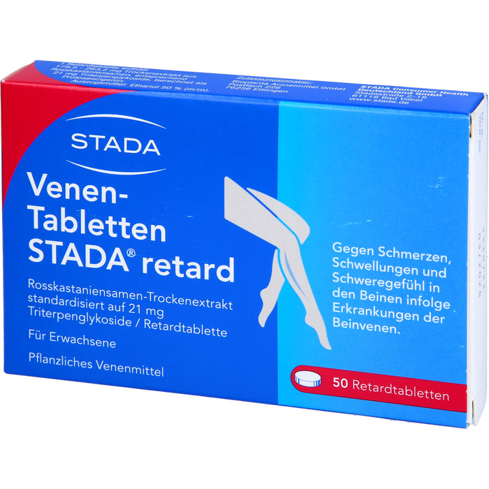 STADA Venen-Tabletten retard gegen Schmerzen, Schwellungen und Schweregefühl in den Beinen, 50 pcs. Tablets