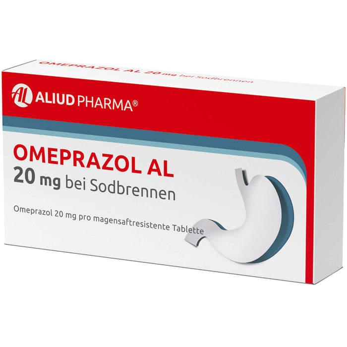 Omeprazol AL 20 mg Tabletten bei Sodbrennen, 7 pcs. Tablets