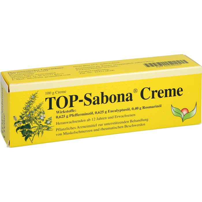 TOP Sabona Creme bei Muskelschmerzen und rheumatischen Beschwerden, 100 g Creme